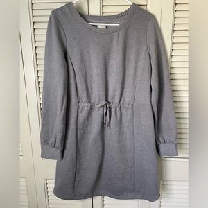 A New Day Sweatshirt Gray Tie Waist Dress